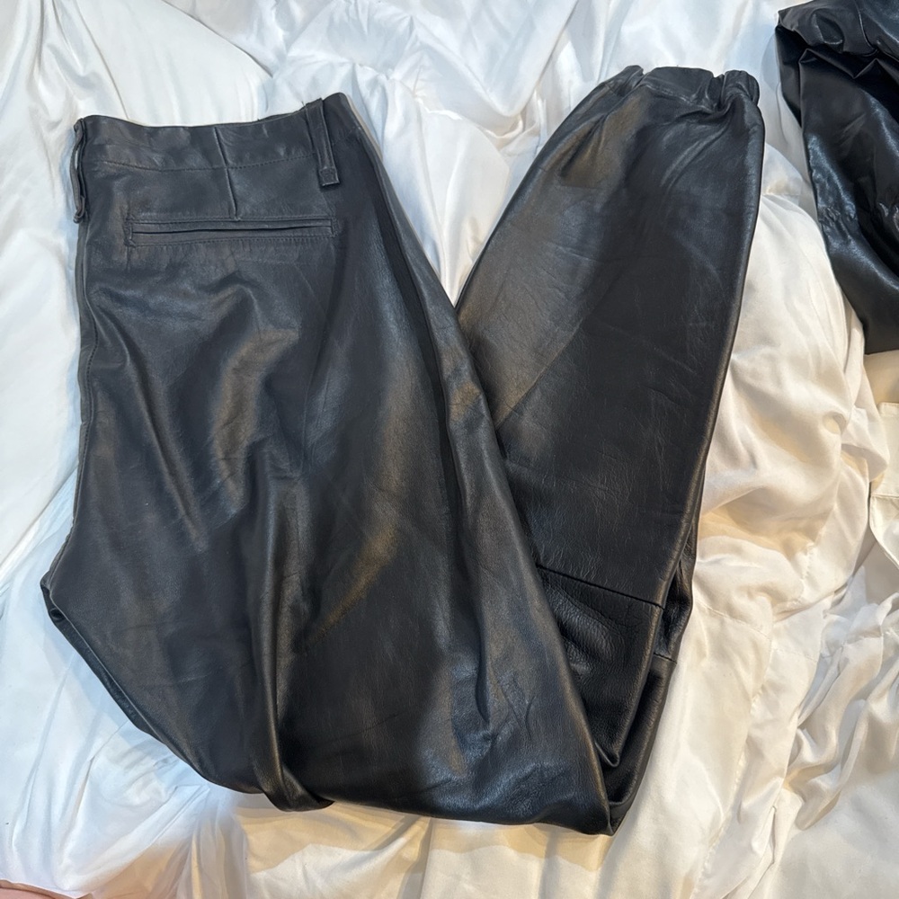 Rag&Bone Black Leather Pants